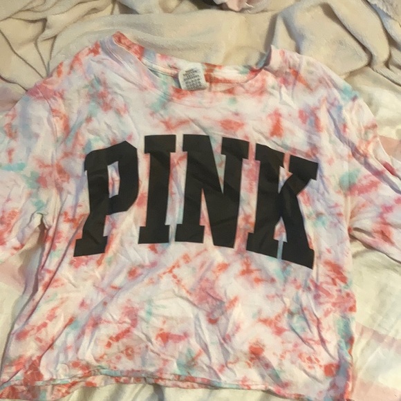 V.S PINK long sleeve top tie dye